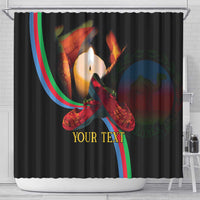 Personalized Eritrea Maelti Siwuat Shower Curtain Candle Vigil Glory To Our Martyrs Eritrea