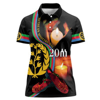 Personalized Eritrea Maelti Siwuat Women Polo Shirt Candle Vigil Glory To Our Martyrs Eritrea - Wonder Print Shop