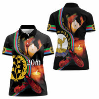 Personalized Eritrea Maelti Siwuat Women Polo Shirt Candle Vigil Glory To Our Martyrs Eritrea - Wonder Print Shop