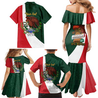 iViva Mexico Hidalgos Bell Personalized Family Matching Mermaid Dress and Hawaiian Shirt Mexican Independence Day Fiesta - Wonder Print Shop
