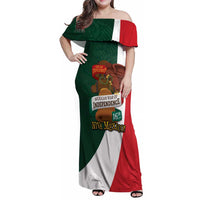 iViva Mexico Hidalgos Bell Personalized Family Matching Off Shoulder Maxi Dress and Hawaiian Shirt Mexican Independence Day Fiesta - Wonder Print Shop