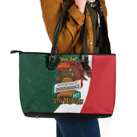 iViva Mexico Hidalgos Bell Personalized Leather Tote Bag Mexican Independence Day Fiesta - Wonder Print Shop
