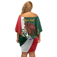 iViva Mexico Hidalgos Bell Personalized Off Shoulder Short Dress Mexican Independence Day Fiesta - Wonder Print Shop