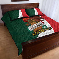 iViva Mexico Hidalgos Bell Personalized Quilt Bed Set Mexican Independence Day Fiesta - Wonder Print Shop