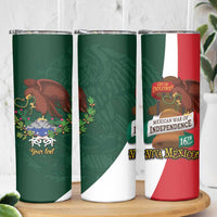 iViva Mexico Hidalgos Bell Personalized Skinny Tumbler Mexican Independence Day Fiesta - Wonder Print Shop
