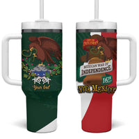 iViva Mexico Hidalgos Bell Personalized Tumbler With Handle Mexican Independence Day Fiesta - Wonder Print Shop