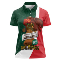 iViva Mexico Hidalgos Bell Personalized Women Polo Shirt Mexican Independence Day Fiesta - Wonder Print Shop