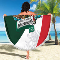 iViva Mexico Eagle Personalized Beach Blanket Mexican Independence Day Fiesta - Wonder Print Shop