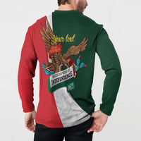 iViva Mexico Eagle Personalized Button Sweatshirt Mexican Independence Day Fiesta - Wonder Print Shop