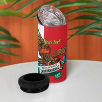 iViva Mexico Eagle Personalized 4 in 1 Can Cooler Tumbler Mexican Independence Day Fiesta - Wonder Print Shop