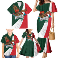 iViva Mexico Eagle Personalized Family Matching Mermaid Dress and Hawaiian Shirt Mexican Independence Day Fiesta - Wonder Print Shop