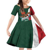 iViva Mexico Eagle Personalized Family Matching Off Shoulder Short Dress and Hawaiian Shirt Mexican Independence Day Fiesta - Wonder Print Shop