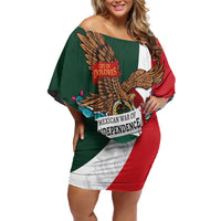 iViva Mexico Eagle Personalized Family Matching Off Shoulder Short Dress and Hawaiian Shirt Mexican Independence Day Fiesta - Wonder Print Shop