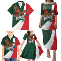 iViva Mexico Eagle Personalized Family Matching Puletasi and Hawaiian Shirt Mexican Independence Day Fiesta - Wonder Print Shop