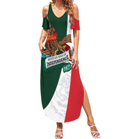 iViva Mexico Eagle Personalized Family Matching Summer Maxi Dress and Hawaiian Shirt Mexican Independence Day Fiesta - Wonder Print Shop