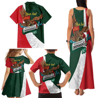 iViva Mexico Eagle Personalized Family Matching Tank Maxi Dress and Hawaiian Shirt Mexican Independence Day Fiesta - Wonder Print Shop