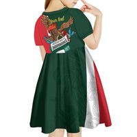iViva Mexico Eagle Personalized Kid Short Sleeve Dress Mexican Independence Day Fiesta - Wonder Print Shop