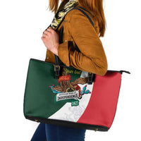 iViva Mexico Eagle Personalized Leather Tote Bag Mexican Independence Day Fiesta - Wonder Print Shop