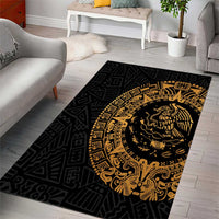 Mexican Aztec Area Rug Golden Coat of Arm - Wonder Print Shop