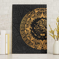 Mexican Aztec Canvas Wall Art Golden Coat of Arm - Wonder Print Shop