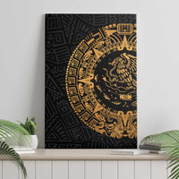 Mexican Aztec Canvas Wall Art Golden Coat of Arm - Wonder Print Shop