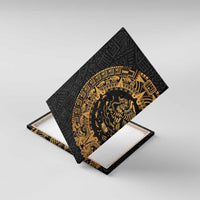 Mexican Aztec Canvas Wall Art Golden Coat of Arm - Wonder Print Shop