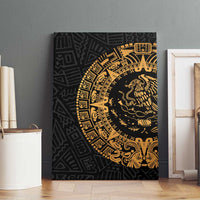 Mexican Aztec Canvas Wall Art Golden Coat of Arm - Wonder Print Shop