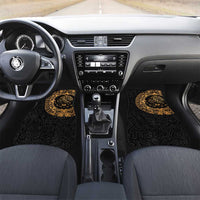 Mexican Aztec Car Mats Golden Coat of Arm - Wonder Print Shop