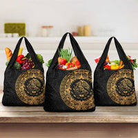 Mexican Aztec Grocery Bag Golden Coat of Arm - Wonder Print Shop
