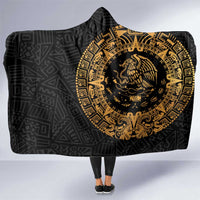 Mexican Aztec Hooded Blanket Golden Coat of Arm - Wonder Print Shop