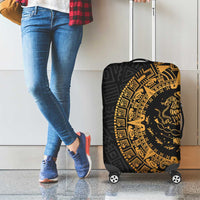 Mexican Aztec Luggage Cover Golden Coat of Arm - Wonder Print Shop