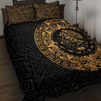Mexican Aztec Quilt Bed Set Golden Coat of Arm - Wonder Print Shop