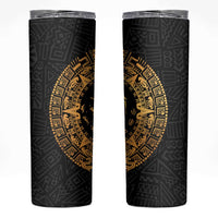 Mexican Aztec Skinny Tumbler Golden Coat of Arm - Wonder Print Shop