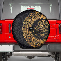 Mexican Aztec Spare Tire Cover Golden Coat of Arm - Wonder Print Shop