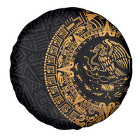 Mexican Aztec Spare Tire Cover Golden Coat of Arm - Wonder Print Shop