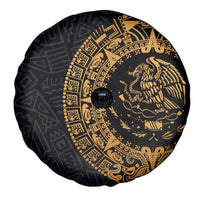 Mexican Aztec Spare Tire Cover Golden Coat of Arm - Wonder Print Shop