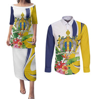 Madeira Pearl of the Atlantic Personalized Couples Matching Puletasi and Long Sleeve Button Shirt - Wonder Print Shop