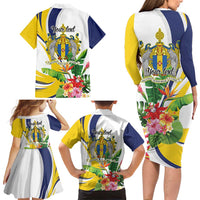 Madeira Pearl of the Atlantic Personalized Family Matching Long Sleeve Bodycon Dress and Hawaiian Shirt - Wonder Print Shop