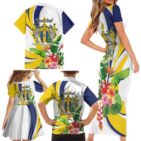 Madeira Pearl of the Atlantic Personalized Family Matching Short Sleeve Bodycon Dress and Hawaiian Shirt - Wonder Print Shop
