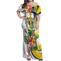 Madeira Pearl of the Atlantic Personalized Off Shoulder Maxi Dress - Wonder Print Shop