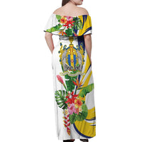 Madeira Pearl of the Atlantic Personalized Off Shoulder Maxi Dress - Wonder Print Shop