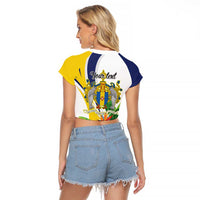 Madeira Pearl of the Atlantic Personalized Raglan Cropped T Shirt - Wonder Print Shop