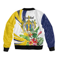 Madeira Pearl of the Atlantic Personalized Sleeve Zip Bomber Jacket - Wonder Print Shop