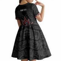 Canada Indigenous Heritage Personalized Kid Short Sleeve Dress First Nations Inuit Metis Pride