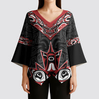 Canada Indigenous Heritage Personalized Kimono Sleeve Blouse First Nations Inuit Metis Pride