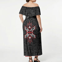 Canada Indigenous Heritage Personalized Off Shoulder Maxi Dress First Nations Inuit Metis Pride
