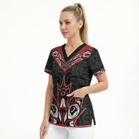 Canada Indigenous Heritage Personalized Scrub Top First Nations Inuit Metis Pride