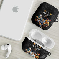 Custom Rugby Southern Hemisphere AirPods Case Argentina AUNZ South Africa Mascot Black - Wonder Print Shop
