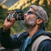 Custom Rugby Southern Hemisphere 4 in 1 Can Cooler Tumbler Argentina AUNZ South Africa Mascot Black - Wonder Print Shop