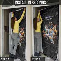 Custom Rugby Southern Hemisphere Door Cover Argentina AUNZ South Africa Mascot Black - Wonder Print Shop